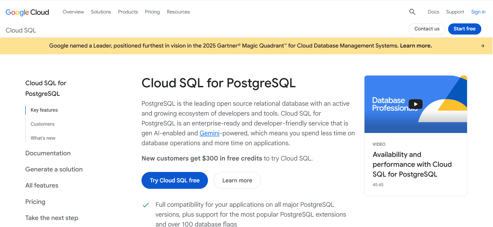 Google Cloud SQL - PostgreSQL